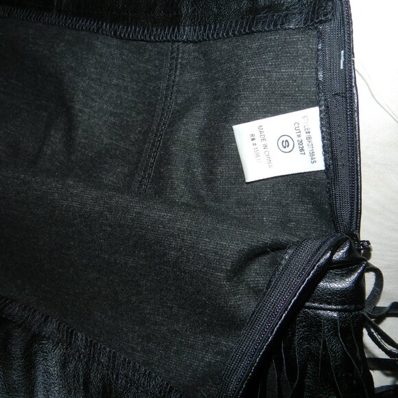 Black fringe leather skirt double layers Black by Altar'd State 🆕FAST⌚📦🏃💨🚚 - Picture 10 of 16